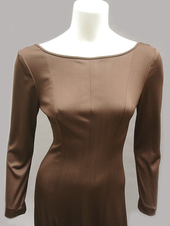 Women's 70S JEAN VARON HOT CHOCOLATE JERSEY DRESS