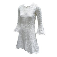 Retro 60'S CROCHETED LACE MINI DRESS FROM SPAIN