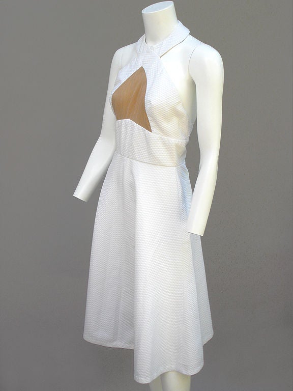 6OS LILLI DIAMOND WAFFLED COTTON CUT-OUT DRESS 1