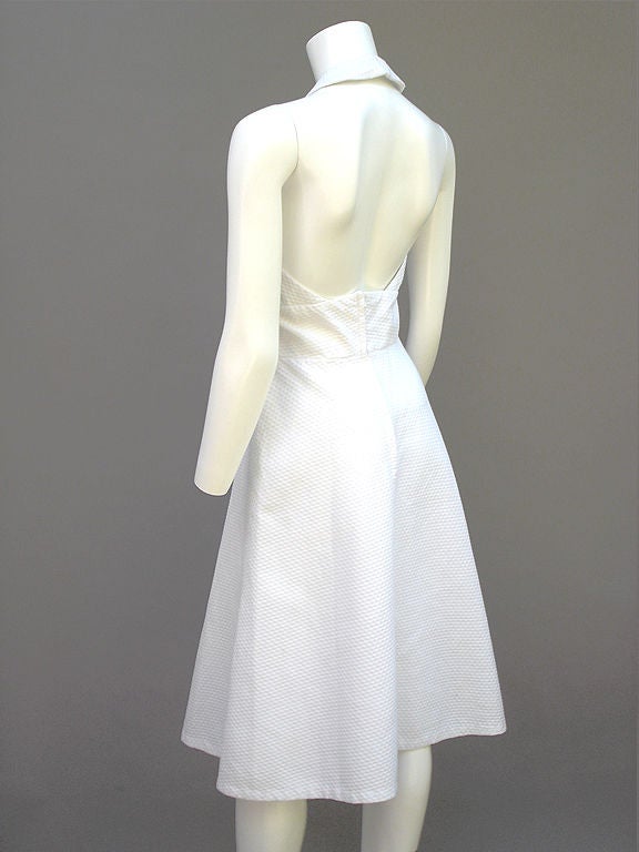 6OS LILLI DIAMOND WAFFLED COTTON CUT-OUT DRESS 2