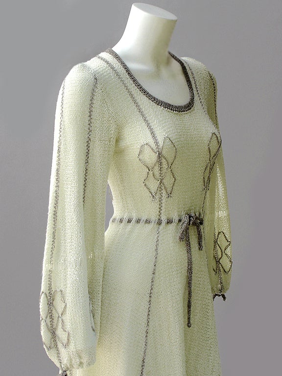 70S MARY FARRIN KNIT DRESS--MADE IN MALTA 1