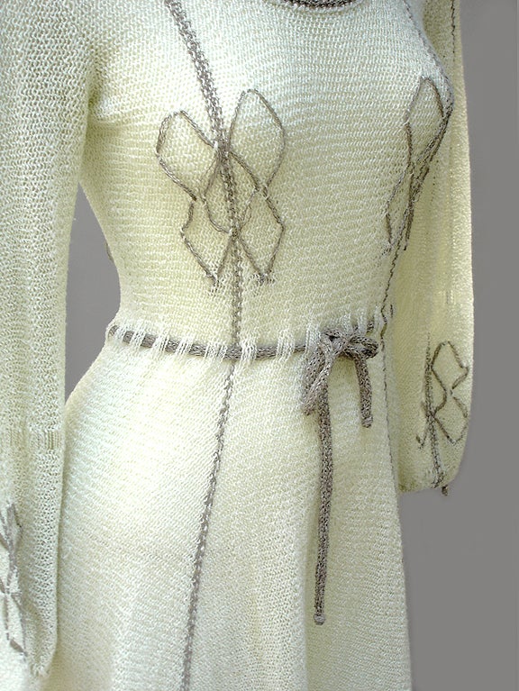 70S MARY FARRIN KNIT DRESS--MADE IN MALTA 2