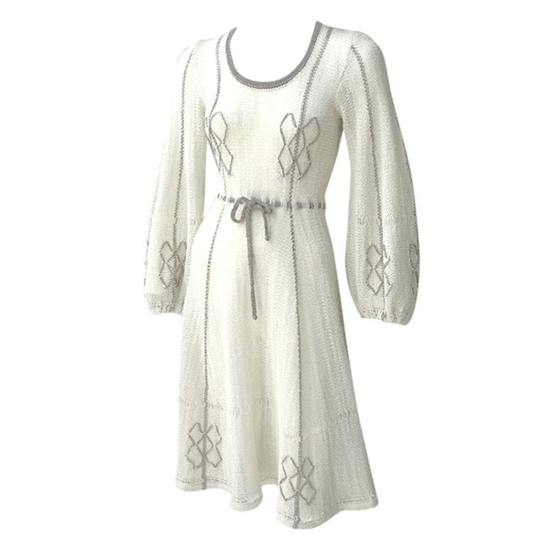 70S MARY FARRIN KNIT DRESS--MADE IN MALTA