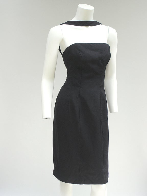 50s Estevez Silk Dress For Sale 3