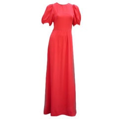 70S RADLEY RED CREPE GOWN