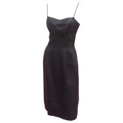 60s Saks Fifth Avenue Noir Raw Silk Dress