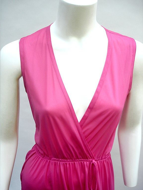 Women's 70s John Kloss Hot Pink Ruffle Set For Sale