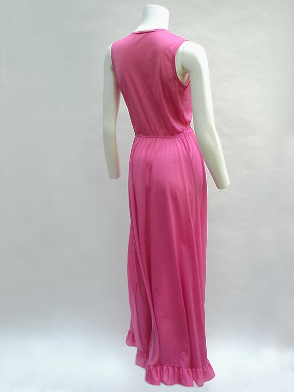 70s John Kloss Hot Pink Ruffle Set For Sale 2