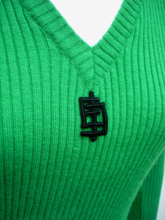 70'S EMILIO PUCCI GREEN RIBBED SWEATER 3