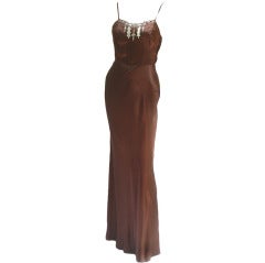 Retro 70S YOUNG EDWARDIAN SATIN MAXI DRESS