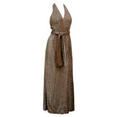 60s Geoffrey Beene Lurex Gown