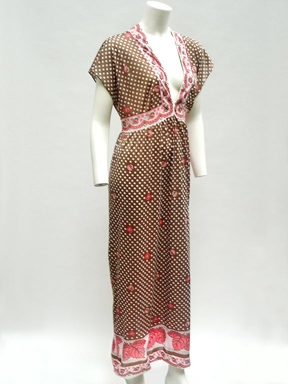 70S  Emilio Pucci Bandna Print Slip In Excellent Condition For Sale In Miami Beach, FL