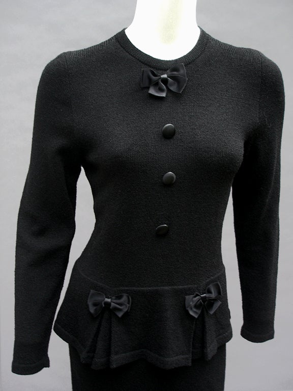 80S ADOLFO PEPLULM DRESS