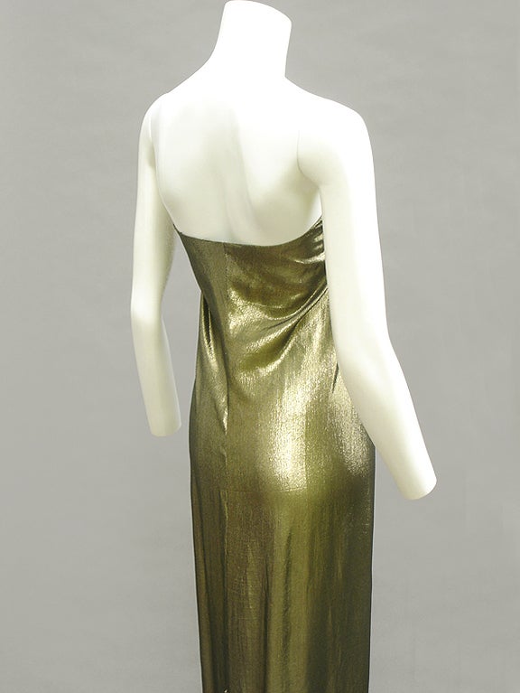 gold lame dress vintage