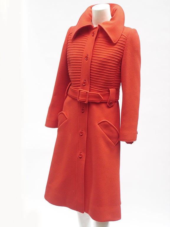 Red 60S Calvin Klein Mod Miltarycoat For Sale