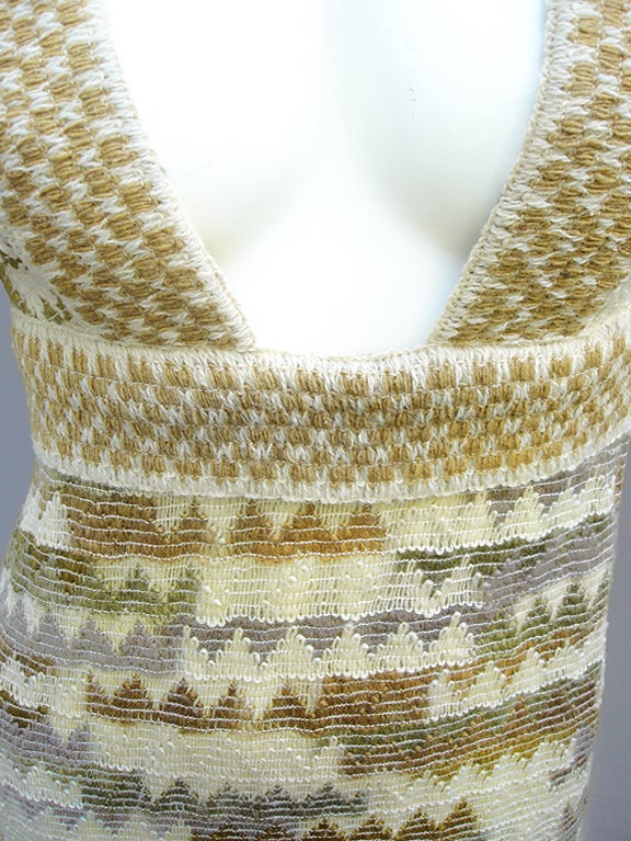 Women's 70S Jean Varon Plunging Knit Maxi Dress