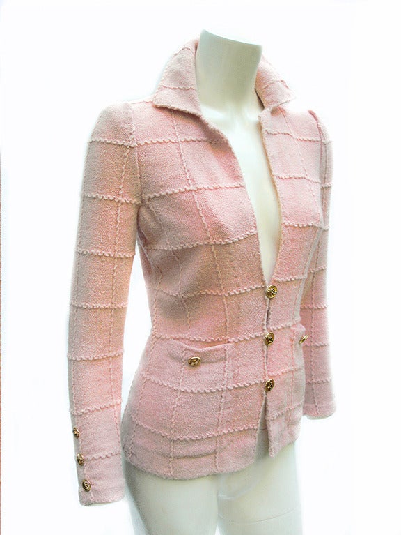 Beige 70's Adolfo  Pink Jacket For Sale