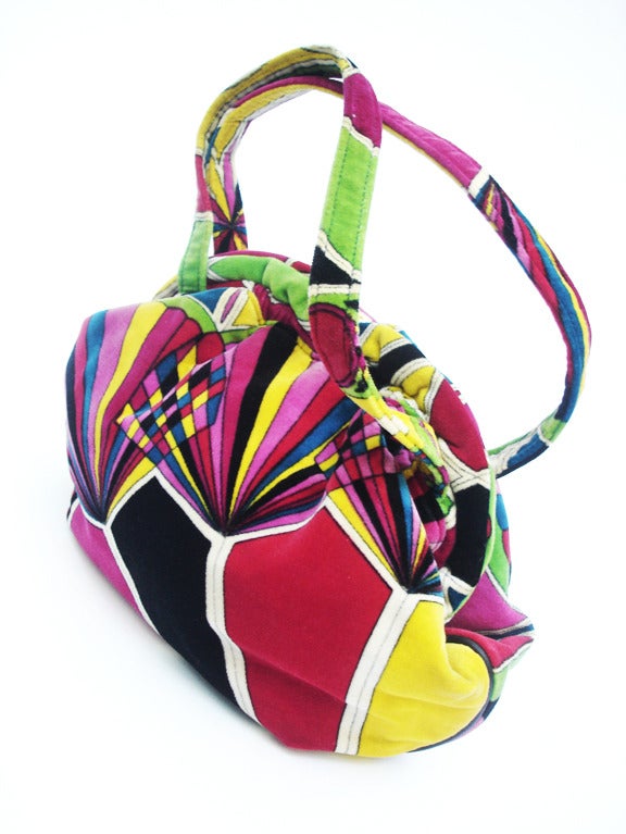 1960s Emilio Pucci Velvet Handbag For Sale 2
