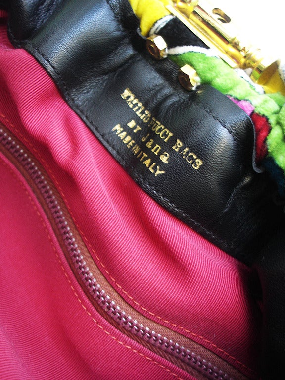 1960s Emilio Pucci Velvet Handbag For Sale 3