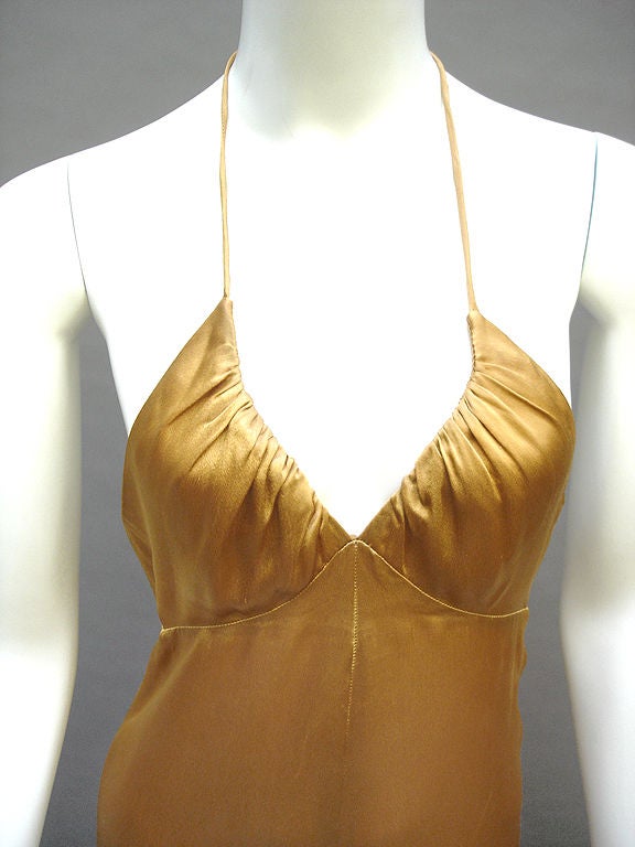70s Biba Golden Dress In Excellent Condition In Miami Beach, FL