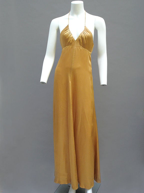 70s Biba Golden Dress 4
