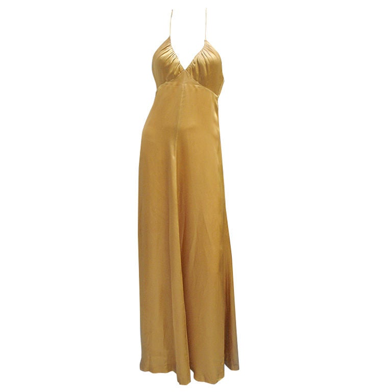 70s Biba Golden Dress