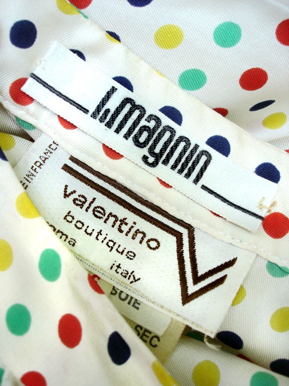 70S VALENTINO--SILK DOTS DRESS 5