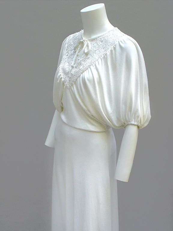 Gray 70s Joy Stevens Angel Gown