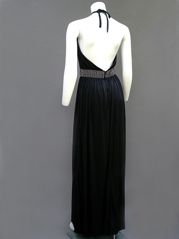 Women's Estevez 70s Noir Jersey Gown For Sale