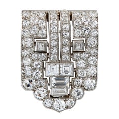 CARTIER LONDON Art Deco Diamond Dress Clip