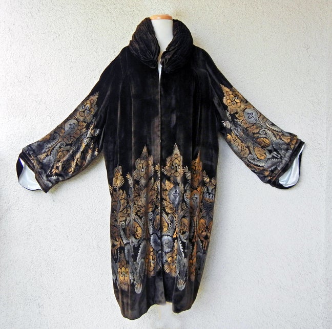 MARIA MONACI GALLENGA/GALLENGA ESTATE STENCILLED VELVET COAT