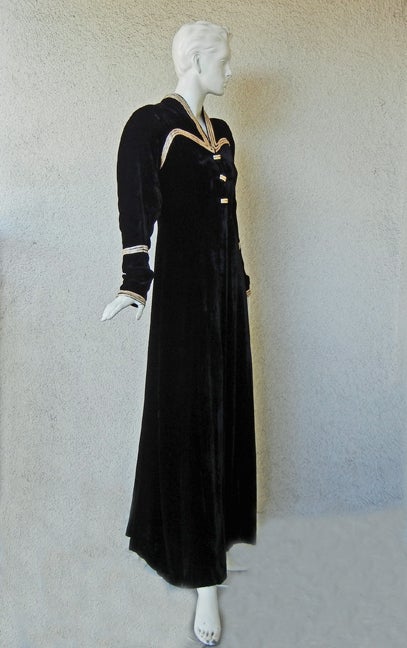 RARE JACQUES HEIM HAUTE COUTURE NUMBERED 1930'S EVENING COAT 1