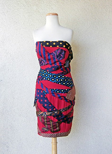 Franco Moschino Couture 80's Silk Tie Dress For Sale at 1stDibs ...