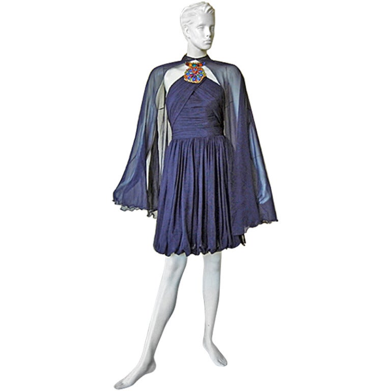 Christian Lacroix Patou Haute Couture "Joy" Jeweled Dress with Cape, 1985 / 1986