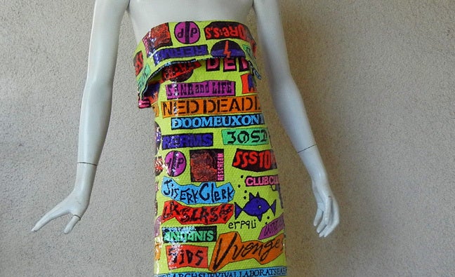 1988 Stephen Sprouse Rock Sticker Beaded Dress New Condition In New Condition In Los Angeles, CA