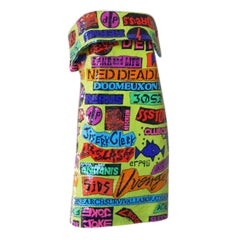 1988 Stephen Sprouse Rock Sticker Beaded Dress New Condition 3