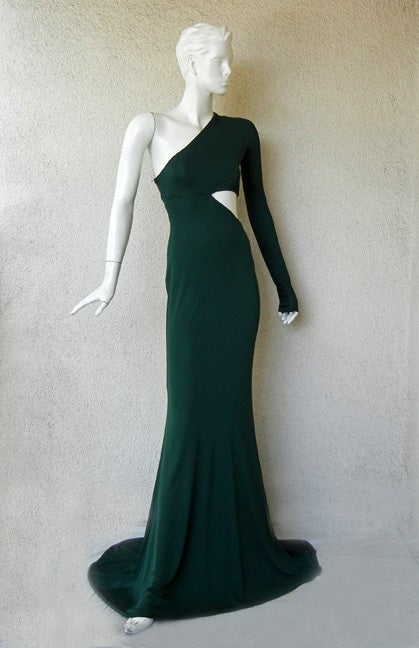 Emilio Pucci Dramatic Cut Out Beaded Bias Cut Gown For Sale At 1stdibs Emilio Pucci Gown