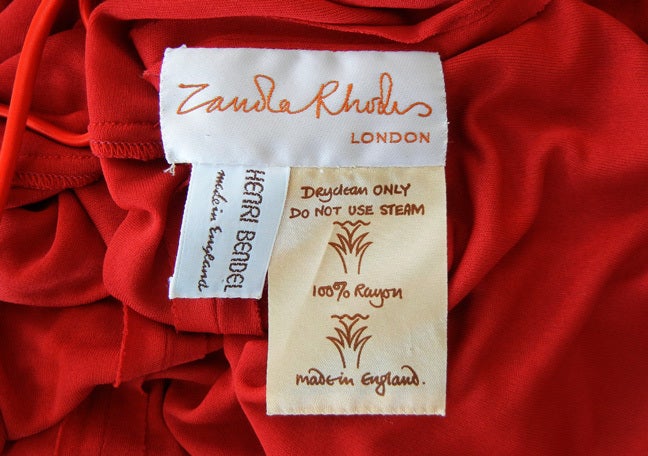 Women's Rare Zandra Rhodes Empire State Bldg & Chrysler Bldg Dress