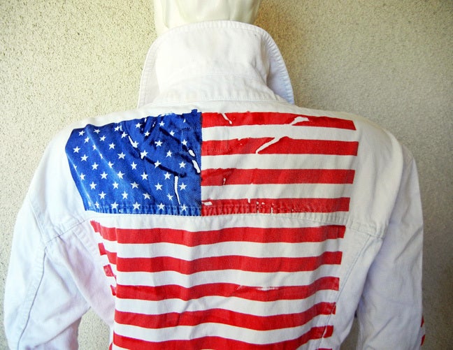 american flag denim jacket