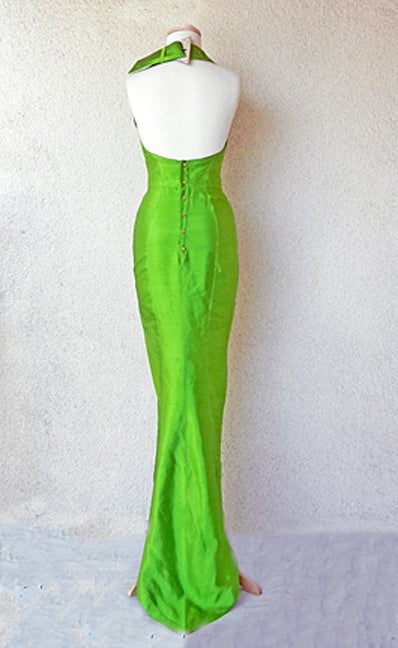 Thierry Mugler Rare robe de soirée dos nu « Show those Legs » des années 1980 avec dos nu Bon état - En vente à Los Angeles, CA