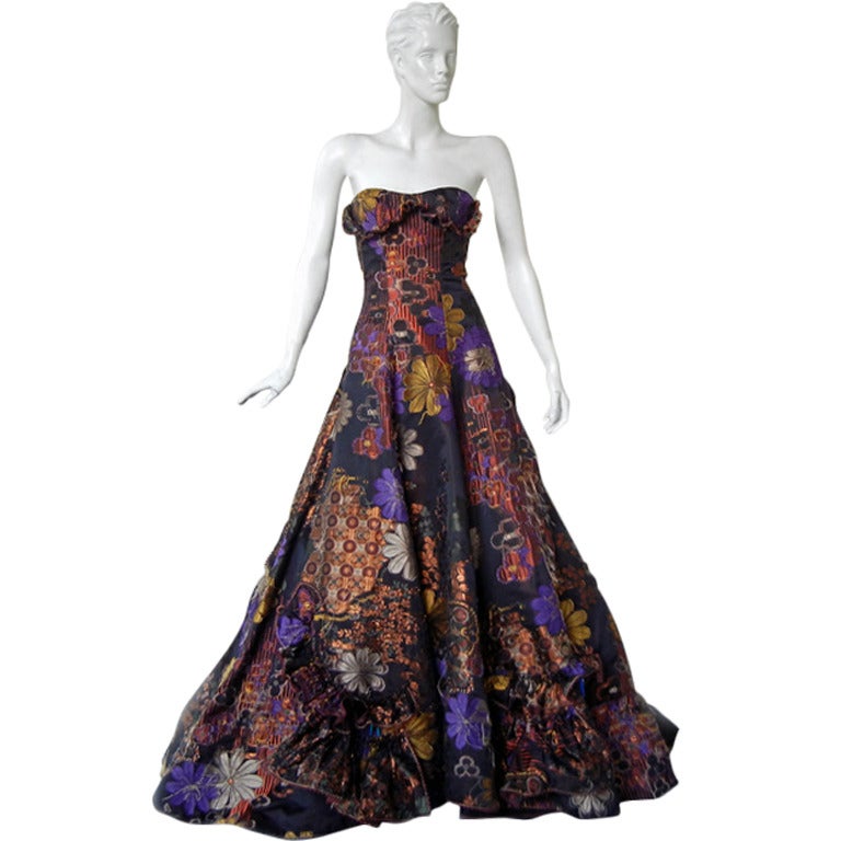 brocade ball gown