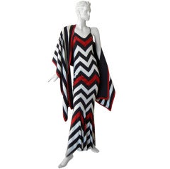 Christian Dior Chevron Pattern Evening Ensemble Inspired by 1950 Dior Collection 11
