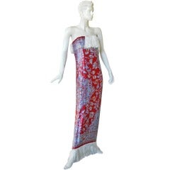 Rare Maison Martin Margiella Beaded Tapestry Silk Gown