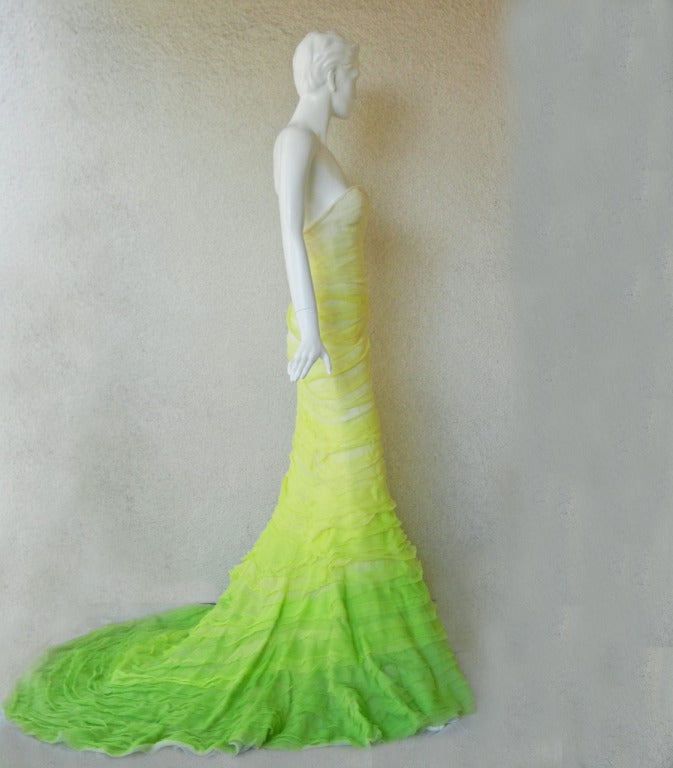 green fantasy gown