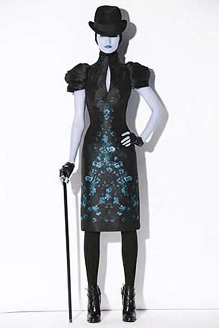 Alexander McQueen 2009 Structural Form Fitting Floral Print Dress In New Condition In Los Angeles, CA