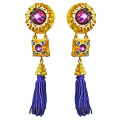 Escada Shldr Duster Earrings Worn by Supermodel Yasmeen Ghauri 1