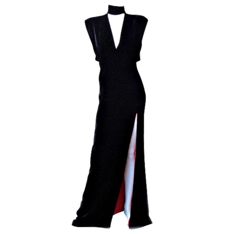 THIERRY MUGLER COUTURE OLD HOLLYWOOD 30's STYLE GOWN