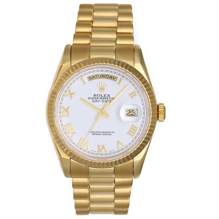 Rolex President Day-Date Men's Yellow Gold Watch 118238