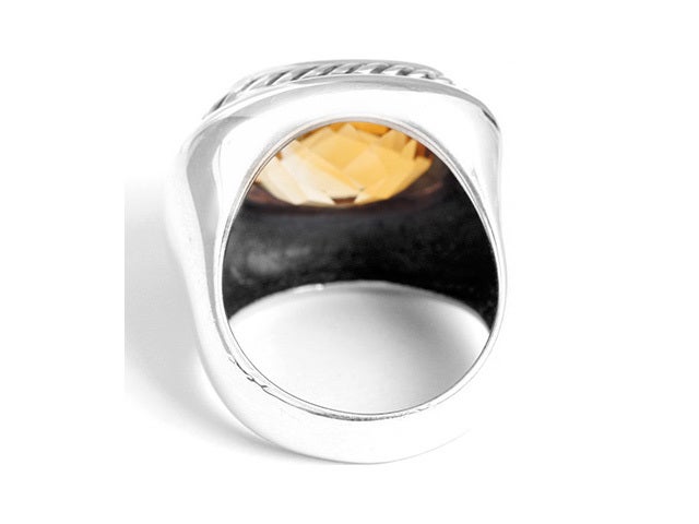 Amazing David Yurman citrine and sterling silver ring from his 