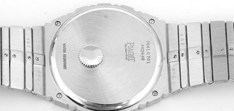 Men's PIAGET White Gold Polo Watch with Black Onyx Dial circa 2000s
